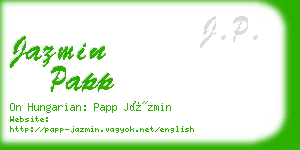 jazmin papp business card